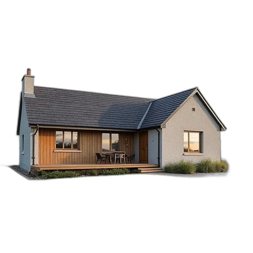 building, 3d render, photorealistic, bed transparent PNG cut-out