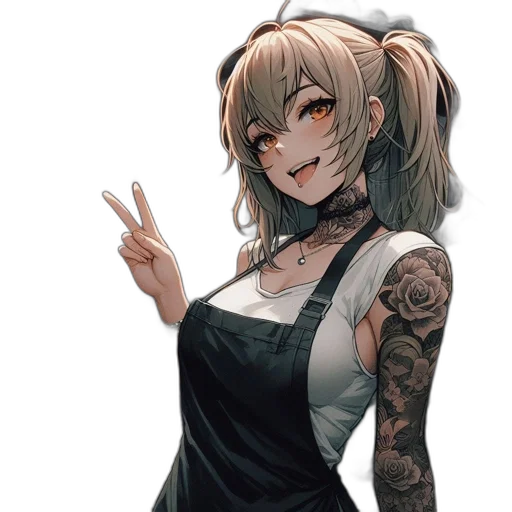 dress, staff, face, flower transparent PNG cut-out