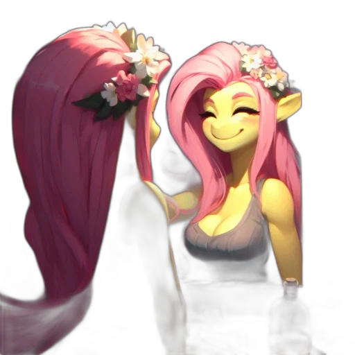 dress, crown, flower, concept art transparent PNG cut-out