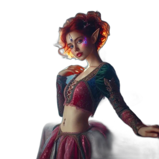 dress, jewelry, fantasy art, concept art transparent PNG cut-out
