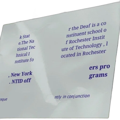 national, technical, institute, deaf transparent PNG cut-out