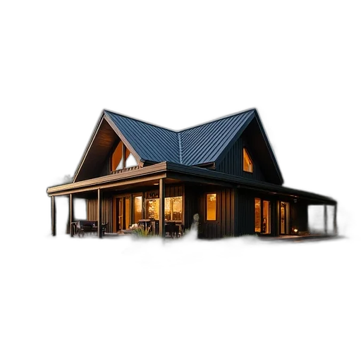 building, umbrella, furniture, 3d render transparent PNG cut-out