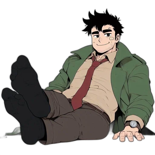 jacket, staff, creature, cartoon transparent PNG cut-out