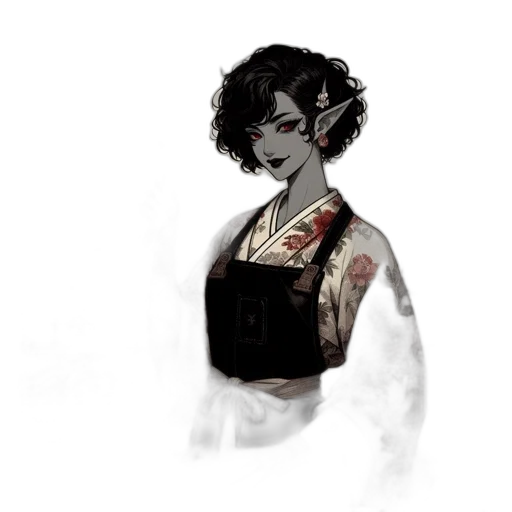 staff, dress, creature, face transparent PNG cut-out