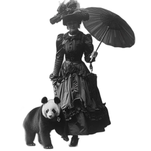 umbrella, staff, dress, animal transparent PNG cut-out