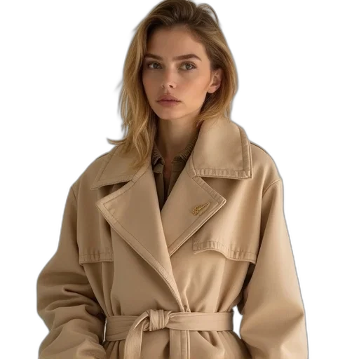 jacket, dress, earth tones, model transparent PNG cut-out