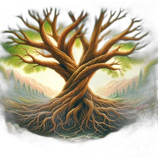tree, hair, crown, staff transparent PNG cut-out