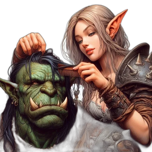 face, mask, staff, fantasy art transparent PNG cut-out