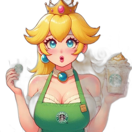 crown, staff, dress, pixel art transparent PNG cut-out