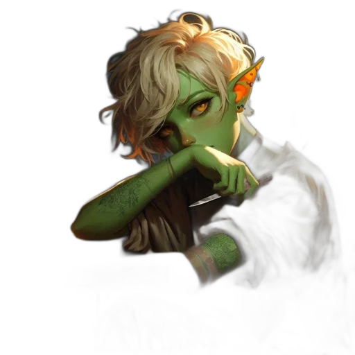 mask, staff, face, creature transparent PNG cut-out