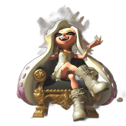 dress, crown, weapon, staff transparent PNG cut-out