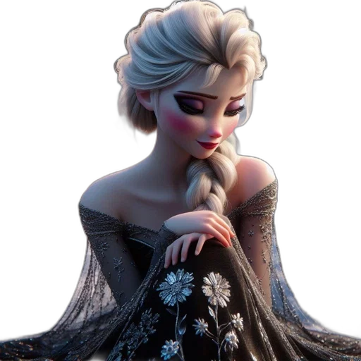 dress, crown, face, jewelry transparent PNG cut-out