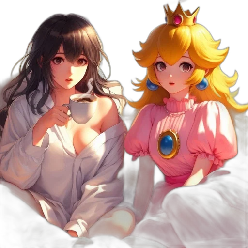 crown, dress, pixel art, anime transparent PNG cut-out