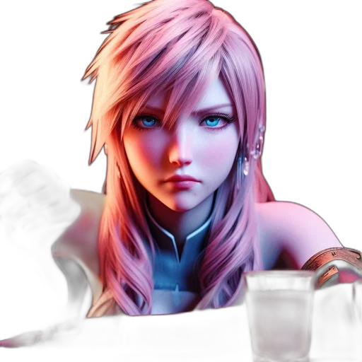 face, concept art, fantasy art, cyberpunk transparent PNG cut-out