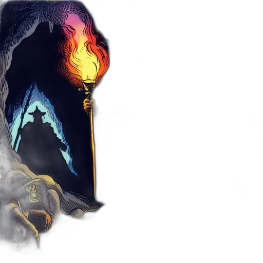 sword, staff, dragon, mask transparent PNG cut-out