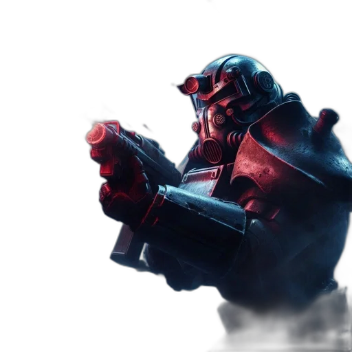 robot, weapon, staff, mask transparent PNG cut-out