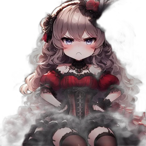dress, creature, staff, mask transparent PNG cut-out