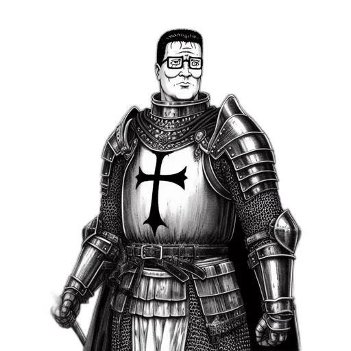 sword, staff, robot, fantasy art transparent PNG cut-out