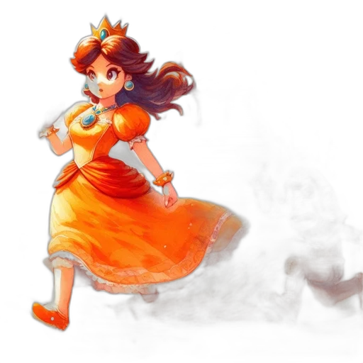 dress, crown, staff, concept art transparent PNG cut-out
