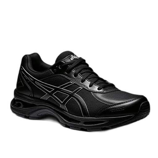 shoes, asics, 2000, nero transparent PNG cut-out