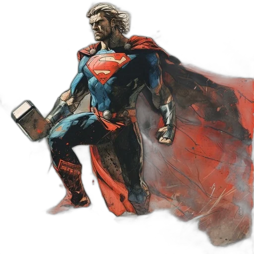 comic book art, concept art, fantasy art, watercolor transparent PNG cut-out