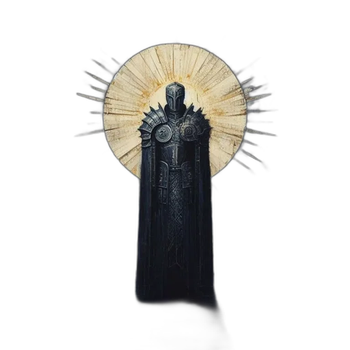 jacket, sword, staff, crown transparent PNG cut-out