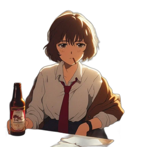 bottle, food, jacket, staff transparent PNG cut-out