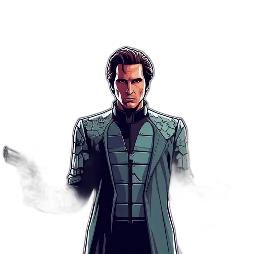 jacket, staff, comic book art, concept art transparent PNG cut-out