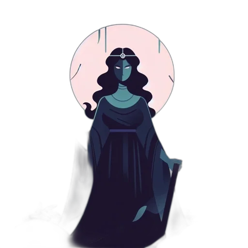dress, crown, staff, creature transparent PNG cut-out