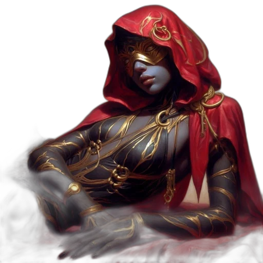 mask, jewelry, staff, dress transparent PNG cut-out