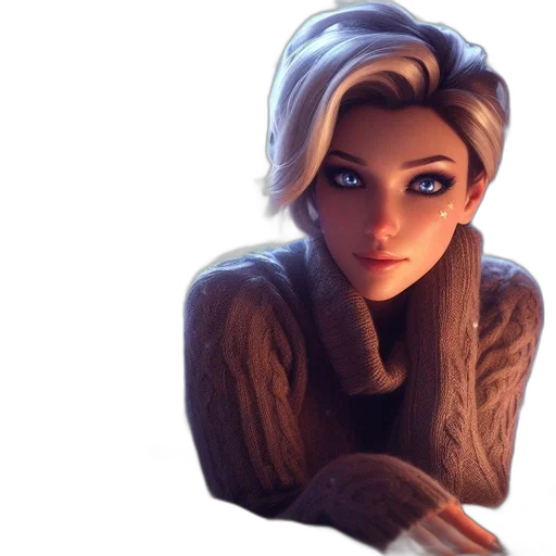 face, jacket, fantasy art, concept art transparent PNG cut-out
