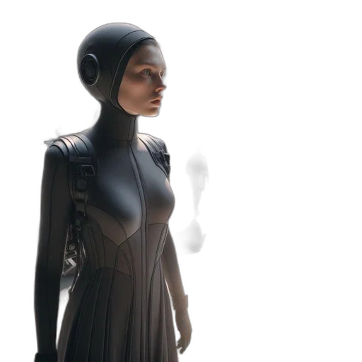 dress, robot, jacket, concept art transparent PNG cut-out