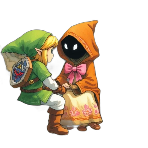 mask, dress, staff, weapon transparent PNG cut-out