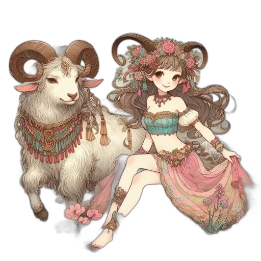 animal, jewelry, staff, dress transparent PNG cut-out
