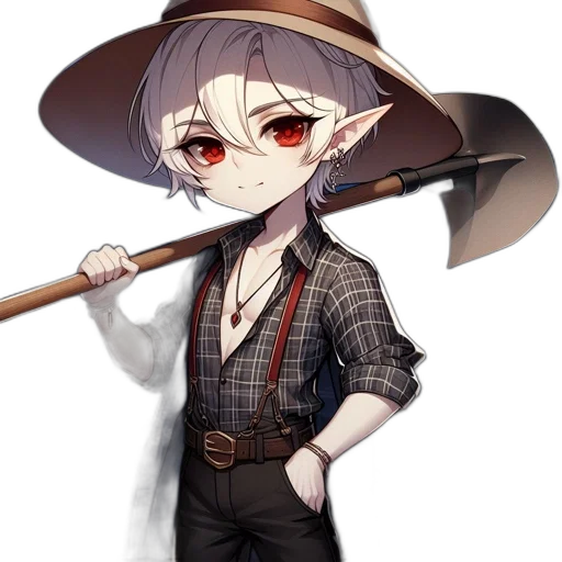 staff, hat, weapon, mask transparent PNG cut-out