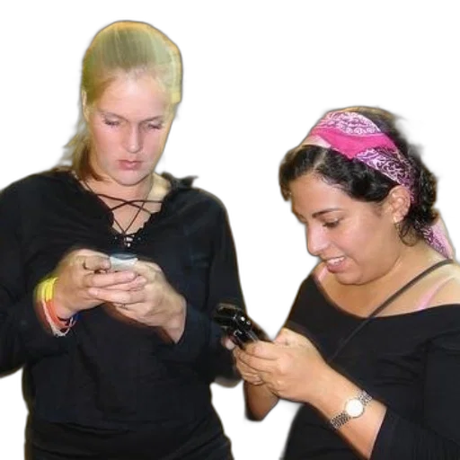 jewelry, staff, two, women transparent PNG cut-out