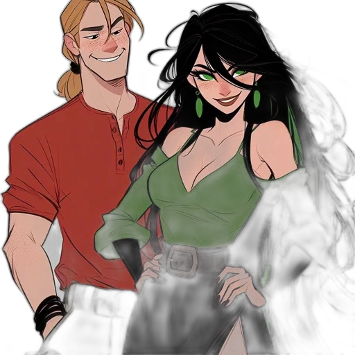 comic book art, concept art, cartoon, fantasy art transparent PNG cut-out