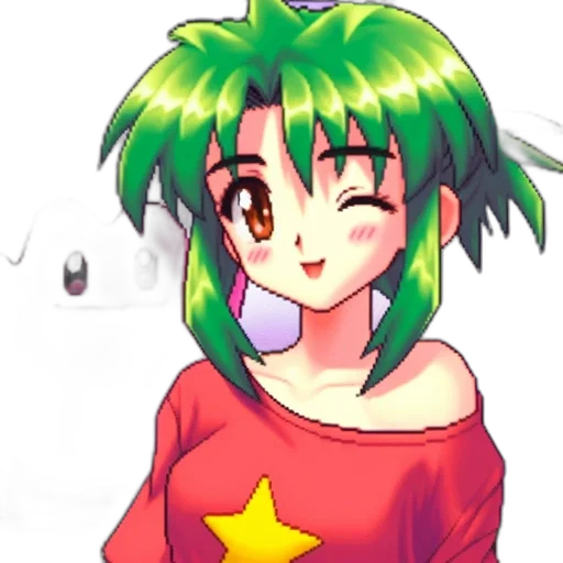 staff, dress, dragon, pixel art transparent PNG cut-out