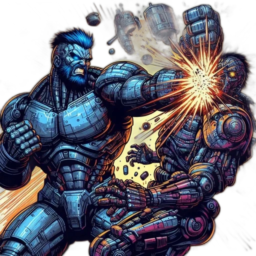 robot, weapon, comic book art, concept art transparent PNG cut-out