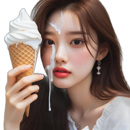 food, face, jewelry, photorealistic transparent PNG cut-out