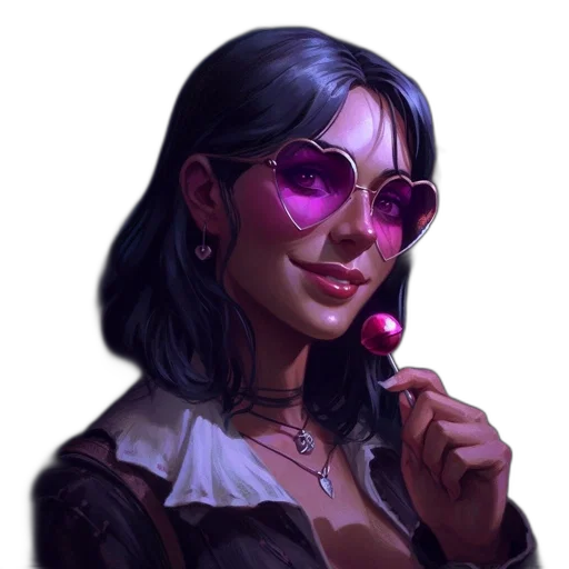 face, staff, jacket, cyberpunk transparent PNG cut-out