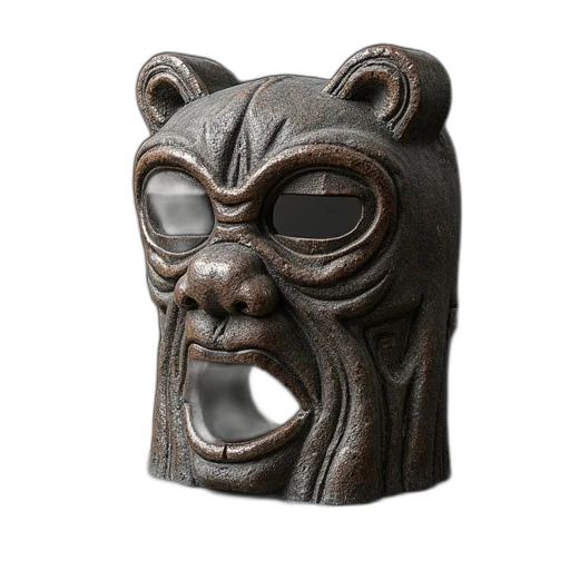 mask, face, jewelry, 3d render transparent PNG cut-out