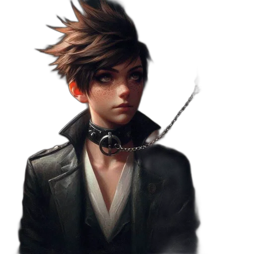 staff, jacket, face, weapon transparent PNG cut-out