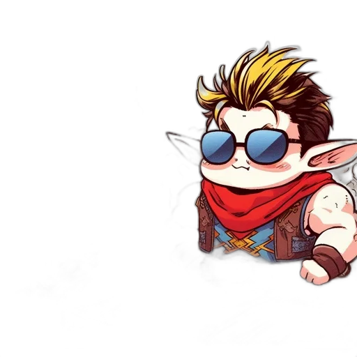 jacket, weapon, staff, cartoon transparent PNG cut-out
