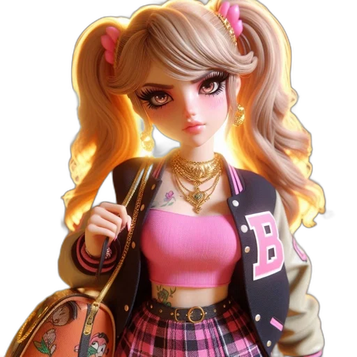 anime, cartoon, 3d render, concept art transparent PNG cut-out