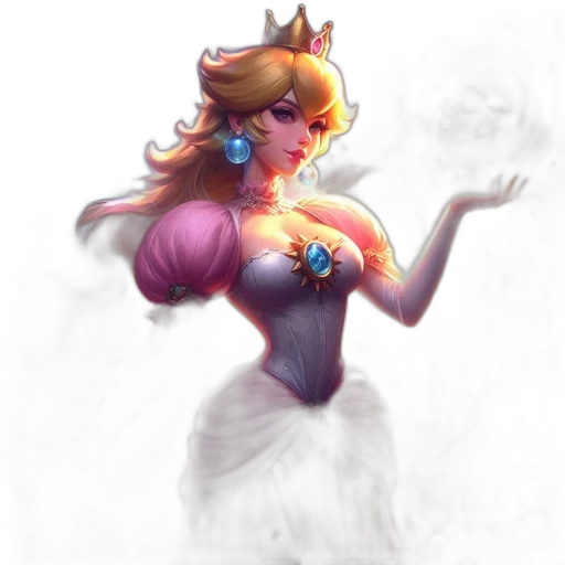dress, crown, staff, concept art transparent PNG cut-out