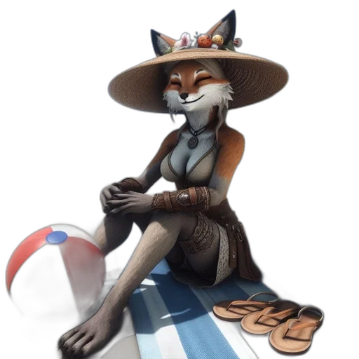 hat, staff, dress, animal transparent PNG cut-out