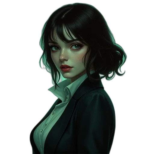 jacket, face, dress, staff transparent PNG cut-out
