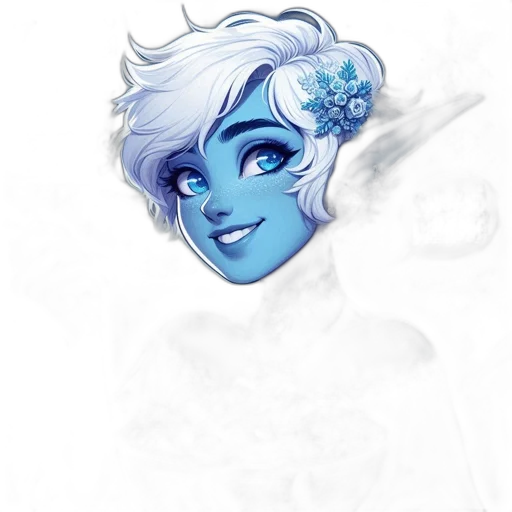 face, concept art, fantasy art, watercolor transparent PNG cut-out