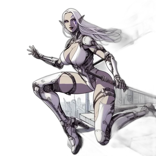 robot, sword, weapon, staff transparent PNG cut-out